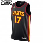 Maillot NBA Atlanta Hawks Onyeka Okongwu 17 Jordan 2022-23 Statement Edition Noir Swingman - Enfant